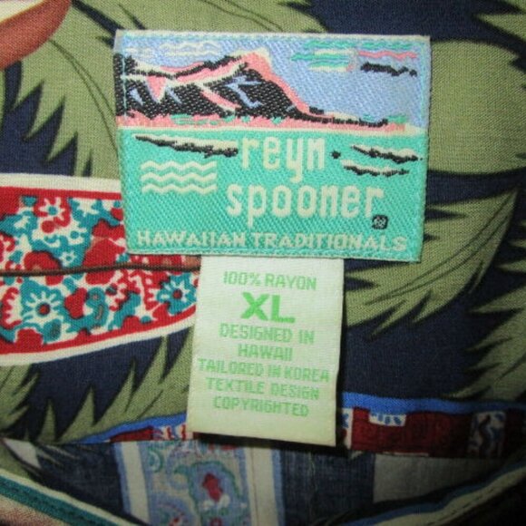 Vtg Reyn Spooner Men's Hawaiian Shirt Size XL Surfboards Button Up Camp Resort - Picture 5 of 11